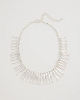 Chico's Discount Silver Silvertone Fish Collar Necklace