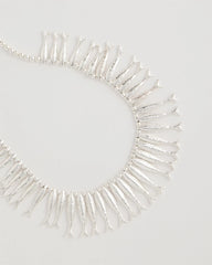 Chico's Discount Silver Silvertone Fish Collar Necklace