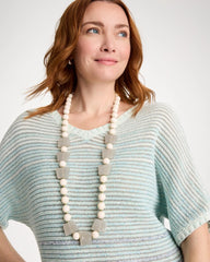 Chico's For Sale Neutral Long Geo Beaded Necklace