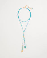 Chico's On Sale Teal Genuine Turquoise Stone Y-Necklace