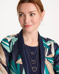 Chico's For Sale Mixed Metals Mixed Metal Triple Circle Pendant Necklace