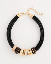 Chico's Online Neutral Embellished Rings Corded Necklace