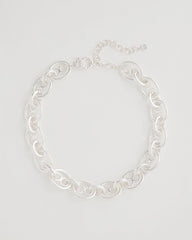 Chico's Discount Silver Mariner Silvertone Link Necklace
