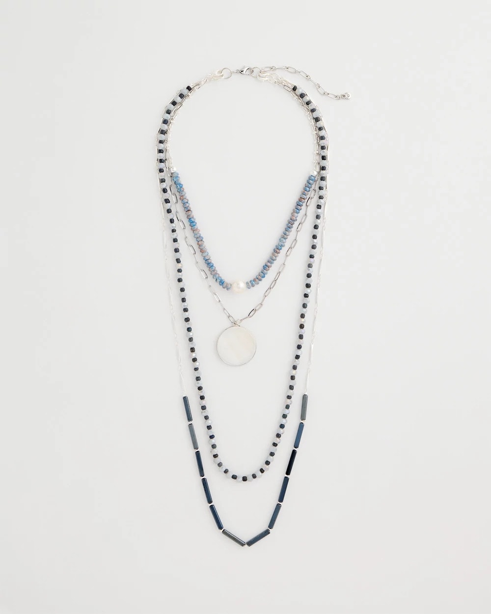 Chico's Outlet Blue Siren Pendant Layered Necklace