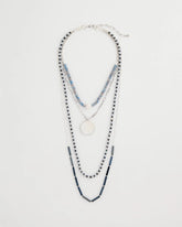 Chico's Outlet Blue Siren Pendant Layered Necklace