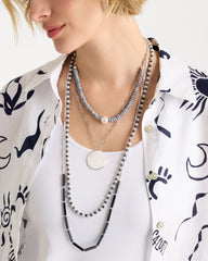 Chico's Outlet Blue Siren Pendant Layered Necklace