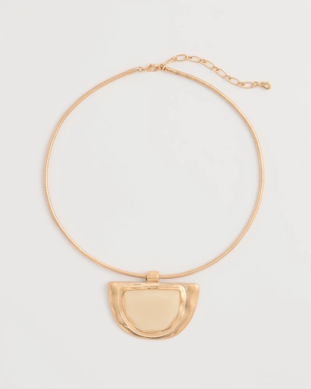 Chico's For Sale Gold White Enamel Collar Necklace