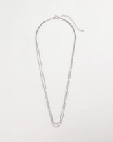 Chico's Discount Silver Pearlescent Bead Ball Long Necklace