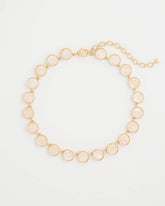 Chico's On Sale Gold Pearlescent Rounded Collar Necklace
