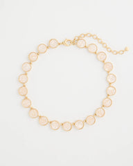 Chico's On Sale Gold Pearlescent Rounded Collar Necklace