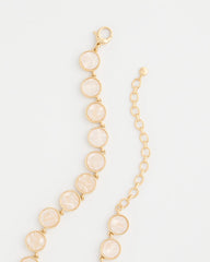 Chico's On Sale Gold Pearlescent Rounded Collar Necklace