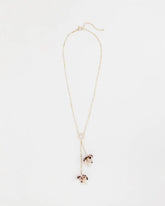 Chico's Outlet Neutral Tortoise Spider Lily Y-Necklace