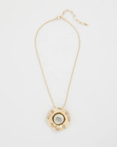Chico's On Sale Green Green Gold Short Pendant Necklace