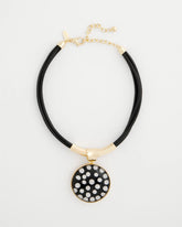Chico's Online Black/White Polka Dot Pendant Necklace