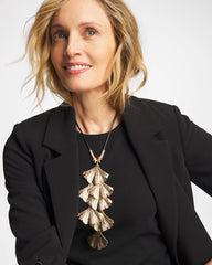 Chico's Sale Gold Chico's Originals Gold Ginkgo Pendant Necklace