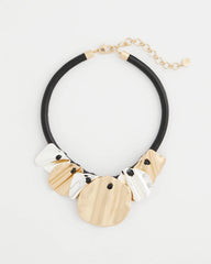 Chico's On Sale Mixed Metals Crinkle Mixed Metal Bib Necklace