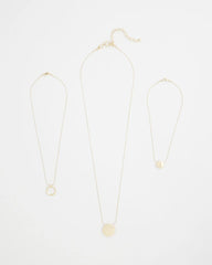 Chico's For Sale Gold Gold Triple Pendant Necklace