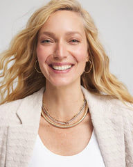 Chico's Sale Mixed Metals Mixed Metal Link Triple-Strand Necklace