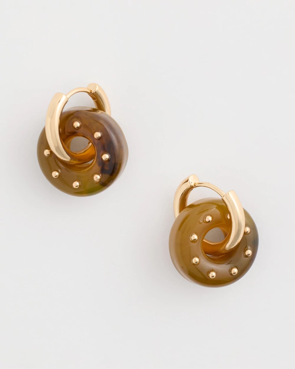 Chico's For Sale Neutral Neutral Resin Drop Hoop Earrings
