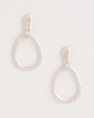 Chico's Online Silver Silvertone Open Circle Drop Earrings
