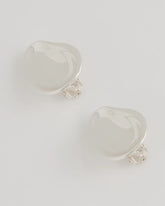 Chico's Outlet Silver Silvertone Stud Clip-On Earrings