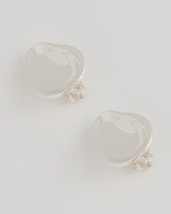 Chico's Outlet Silver Silvertone Stud Clip-On Earrings