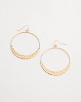 Chico's For Sale Gold Hammered Hoop Earrings