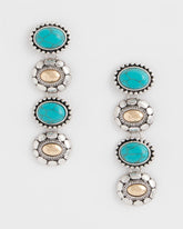 Chico's For Sale Turquoise Turquoise Mixed Metal Linear Earrings