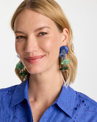 Chico's Online Multi Multi Floral Linear Earrings