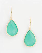 Chico's Discount Green Green Teardrop Fishwire Earrings