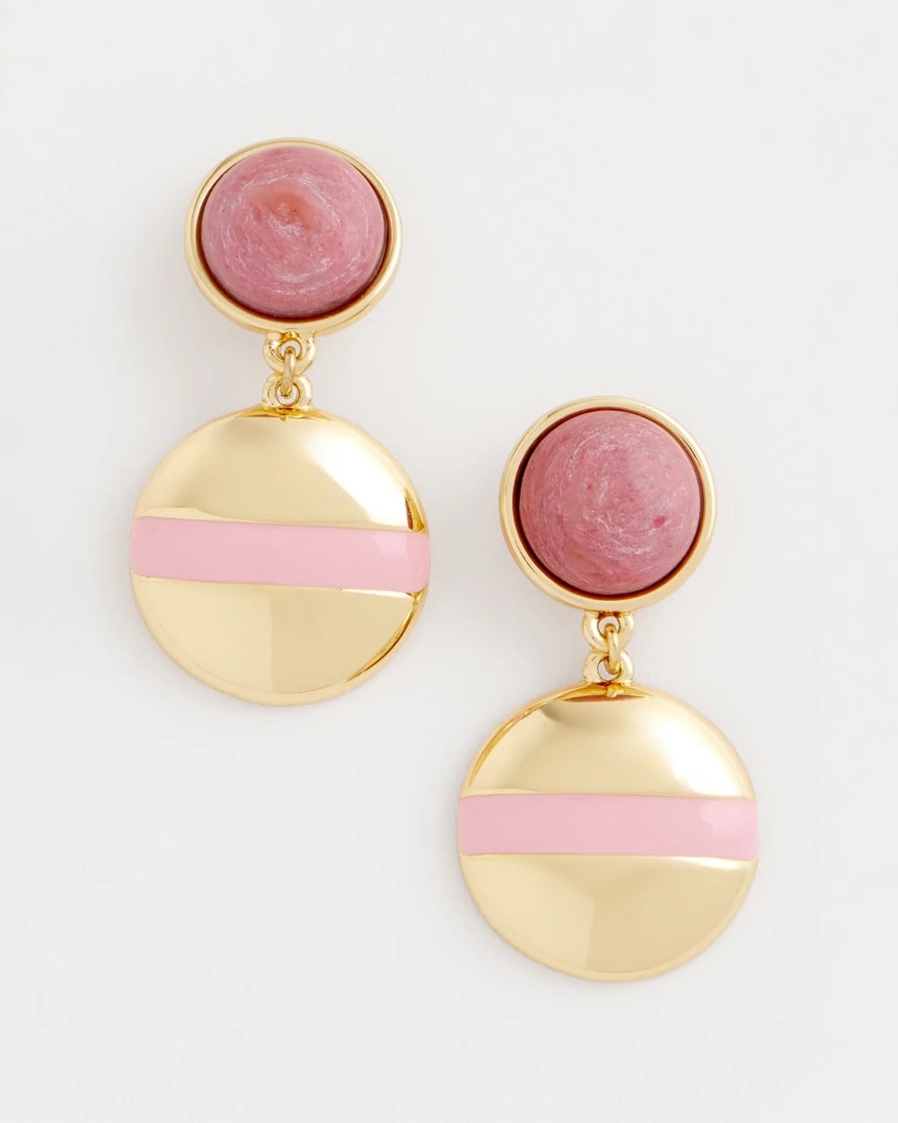 Chico's On Sale Pink Pink Enamel Sphere Drop Earrings