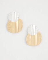Chico's For Sale Mixed Metals Crinkle Mixed Metal Earrings