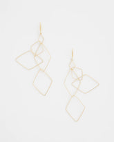 Chico's Online Gold Diamond Shaped Linear Earrings