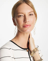 Chico's Online Gold Diamond Shaped Linear Earrings