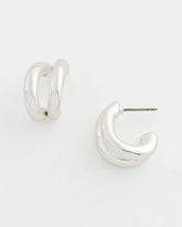 Chico's Discount Silver Silver Double Mini Hoop Earrings