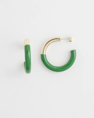 Chico's Online Verdant Green No Droop™ Green Dipped Hoops