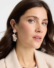 Chico's Outlet Pink Pink Flower Cluster Drop Earrings