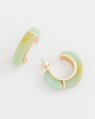 Chico's On Sale Aqua Aqua Tone Hoop Earrings