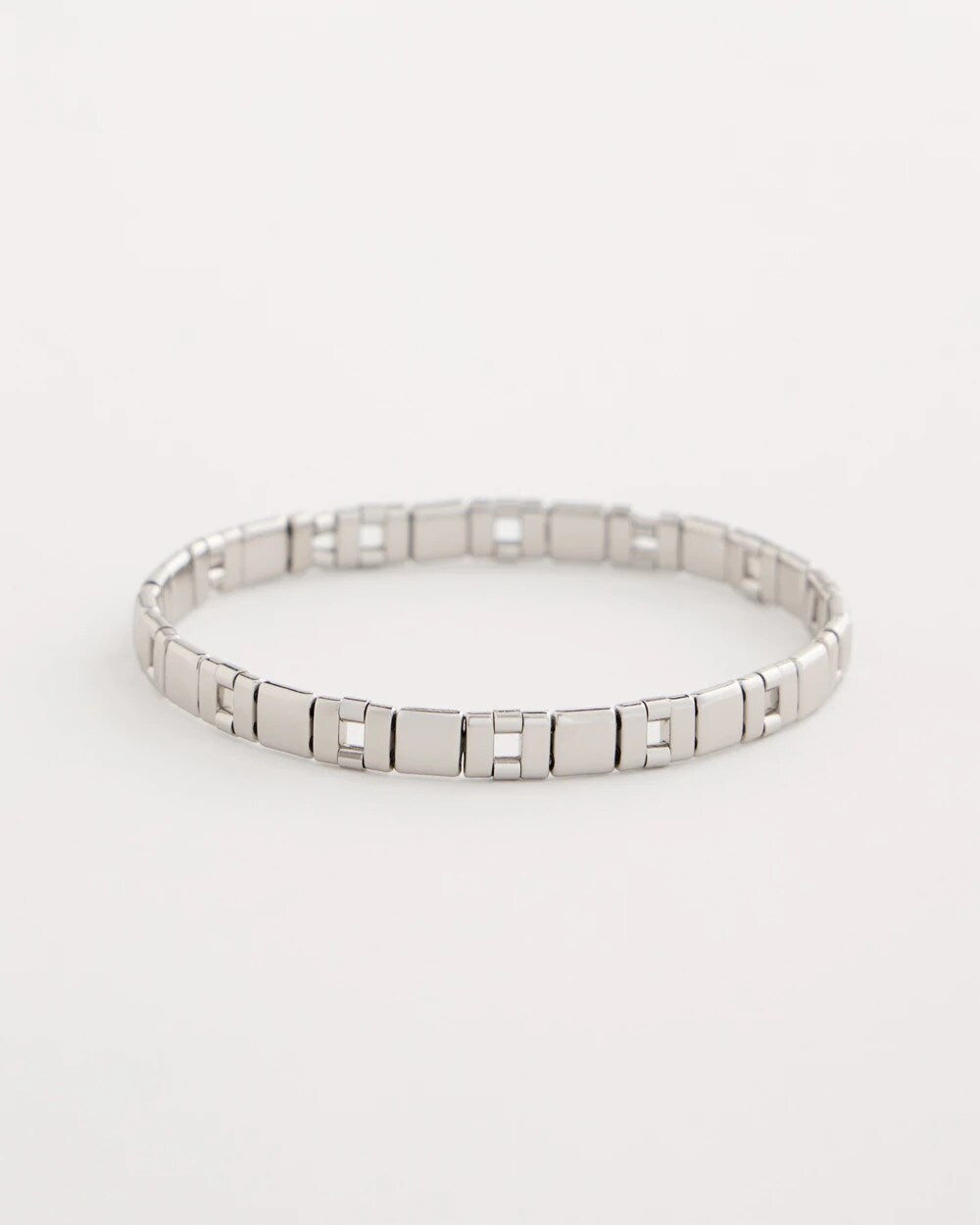 Chico's For Sale Silver Glam Silvertone Slice Stretch Bracelet