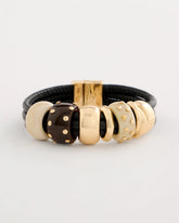 Chico's Online Neutral Embellished Rings Corded Bracelet