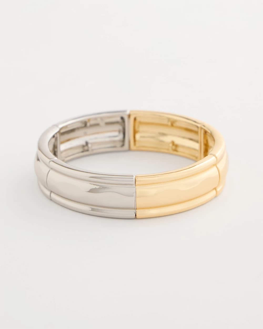 Chico's Discount Mixed Metals Mixed Metal Hinge Cuff Bracelet