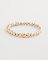 Chico's For Sale Mixed Metals Mixed Metal Beaded Stretch Bracelet