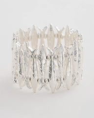 Chico's Online Silver Silvertone Fish Stretch Bracelet
