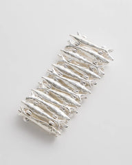 Chico's Online Silver Silvertone Fish Stretch Bracelet