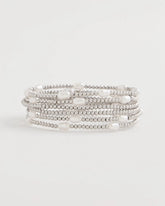 Chico's Discount Silver Pearlescent Bead Ball Bracelet