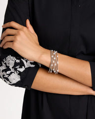 Chico's Discount Silver Pearlescent Bead Ball Bracelet