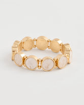 Chico's Outlet Gold Pearlescent Goldtone Stretch Bracelet