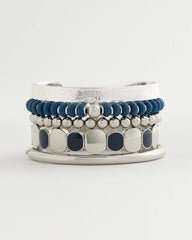 Chico's On Sale Navy Navy Round Stretch Bracelet