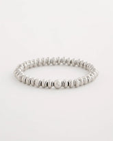 Chico's Discount Silver Silvertone Rounded Stretch Bracelet