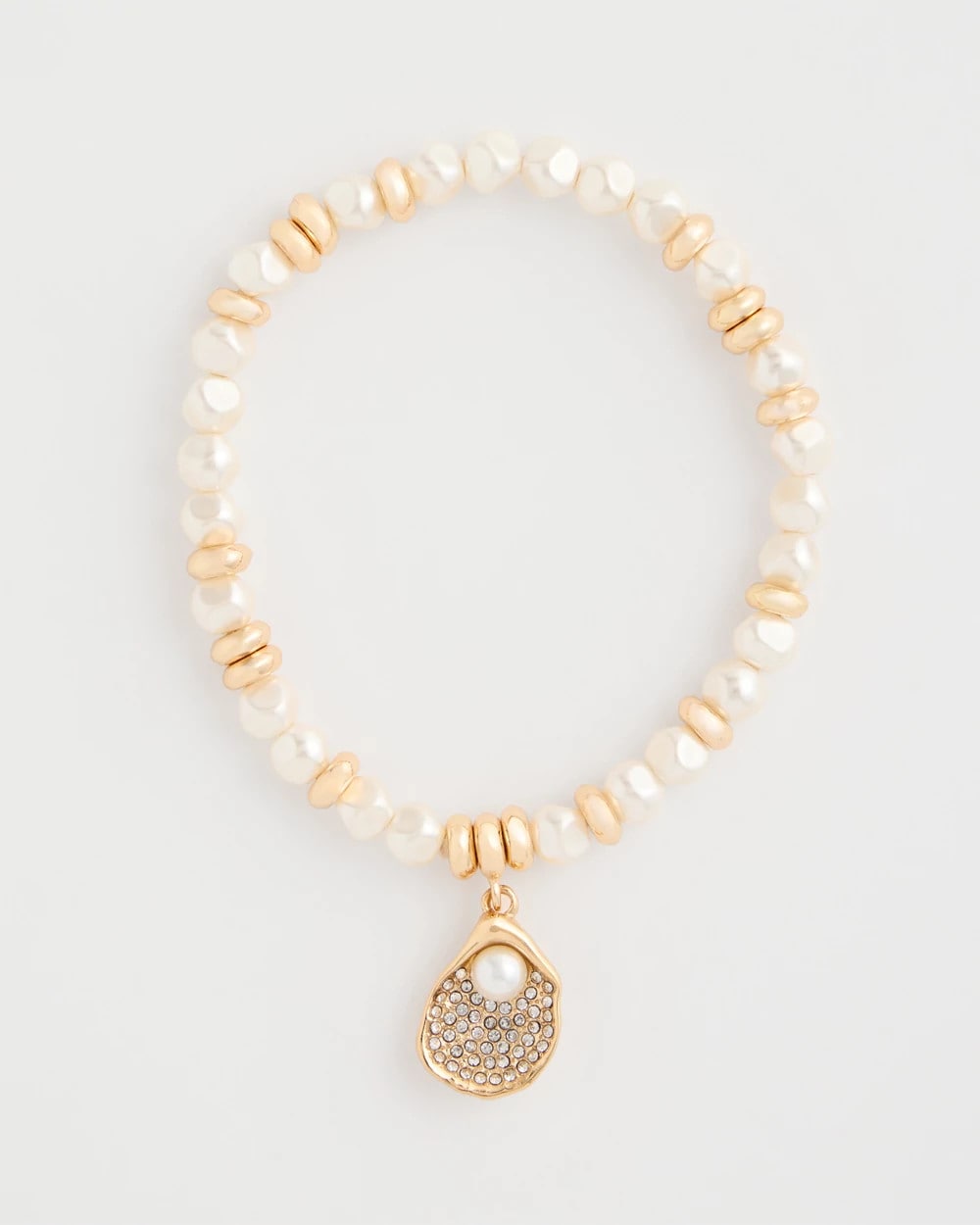 Chico's For Sale Pearl Pearlescent Stretch Charm Bracelet